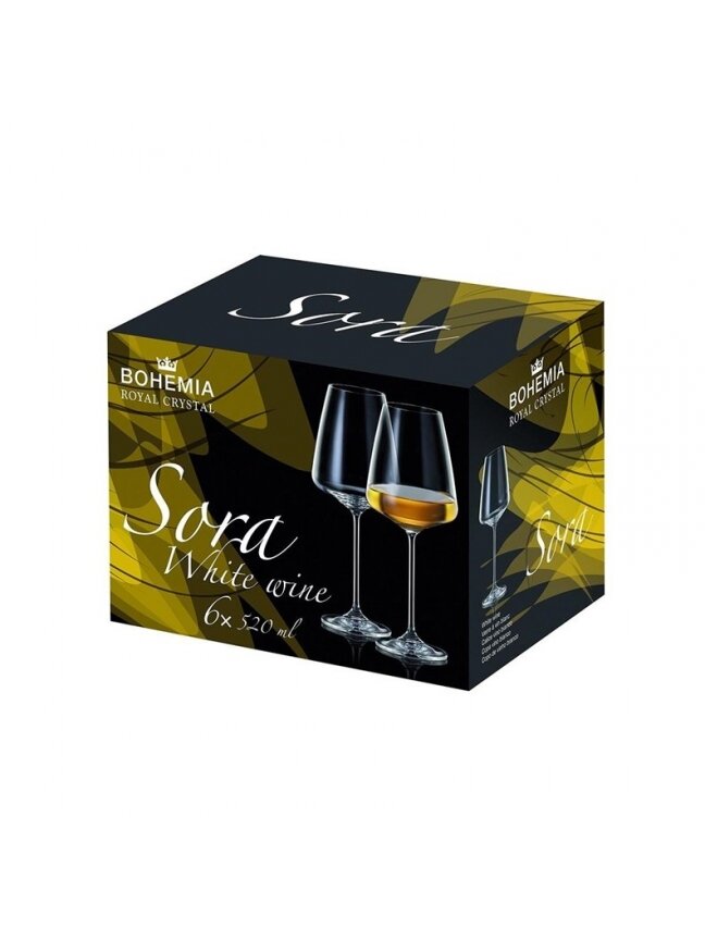 Vyno taurių komplektas Bohemia Royal Crystal, 0.52 l, 6 vnt. 1 Vyno taurių komplektas Bohemia Royal Crystal, 0.52 l, 6 vnt. 1