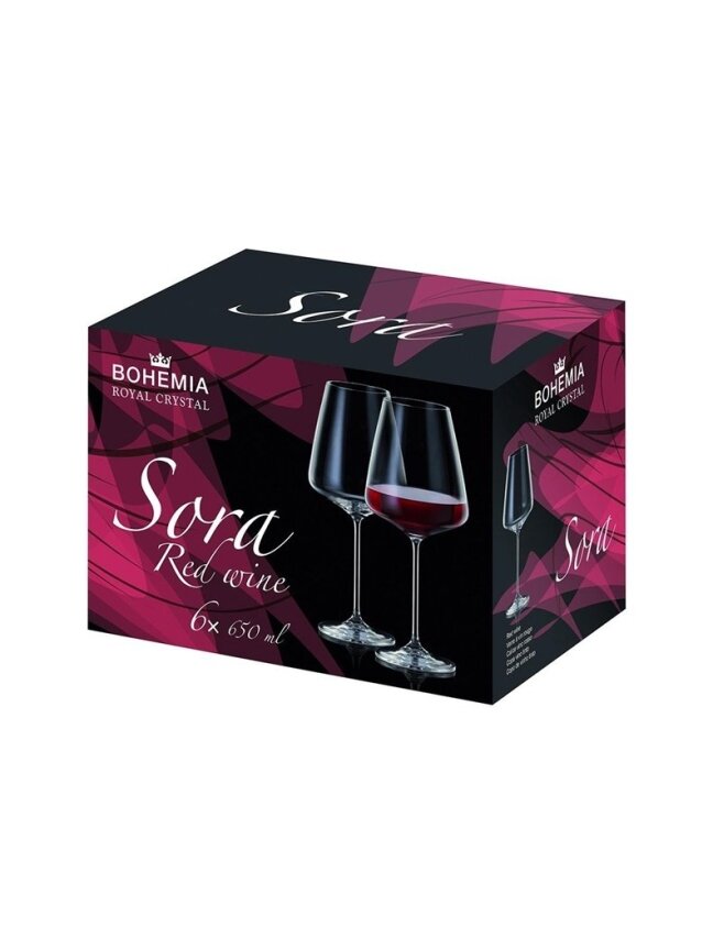 Vyno taurių komplektas Bohemia Royal Crystal, 0.65 l, 6 vnt. 1