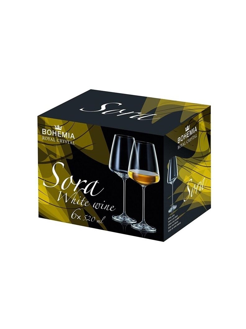 Vyno taurių komplektas Bohemia Royal Crystal, 0.52 l, 6 vnt. 1 Vyno taurių komplektas Bohemia Royal Crystal, 0.52 l, 6 vnt. 1
