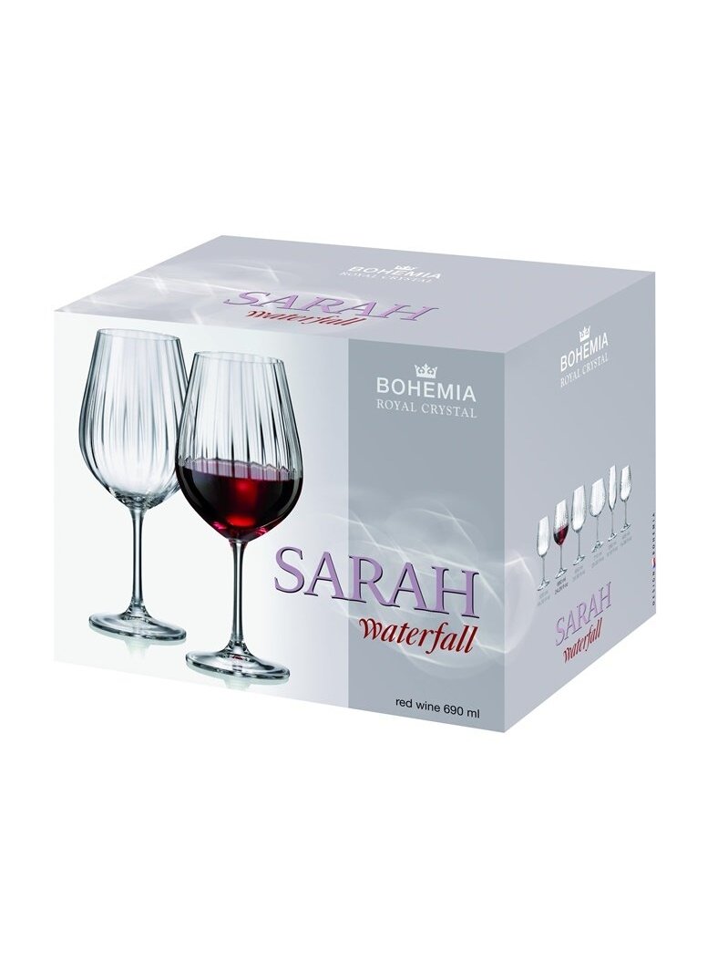 Vyno taurės BOHEMIA ROYAL CRYSTAL SARAH, 690 ml, 6 vnt. 1 Vyno taurės BOHEMIA ROYAL CRYSTAL SARAH, 690 ml, 6 vnt. 1