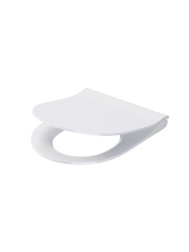 WC dangtis Cersanit, City Oval Slim, lėtai nusileidžiantis