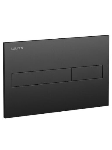 WC klavišas Laufen LIS Dual Flush, juodas matinis