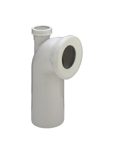 WC pajungimo alkūnė 90* su 50 mm pajungimo atšaka, 100x230x50