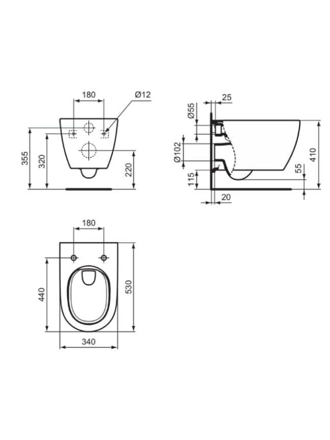 WC pakabinamas Ideal Standard i.life O HydroTwist, su sūkurio technlogogija, 4/2 l, baltas 6 WC pakabinamas Ideal Standard i.life O HydroTwist, su sūkurio technlogogija, 4/2 l, baltas 6