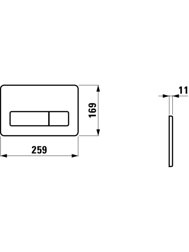 WC nuleidimo klavišas AW2 Actuator, dvigubo nuleidimo, nerūdijantis plienas WC nuleidimo klavišas AW2 Actuator, dvigubo nuleidimo, nerūdijantis plienas