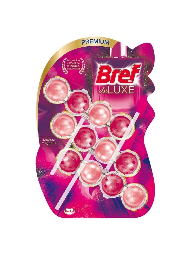 WC valiklis - gaiviklis Bref Delux magnolia 3x50g