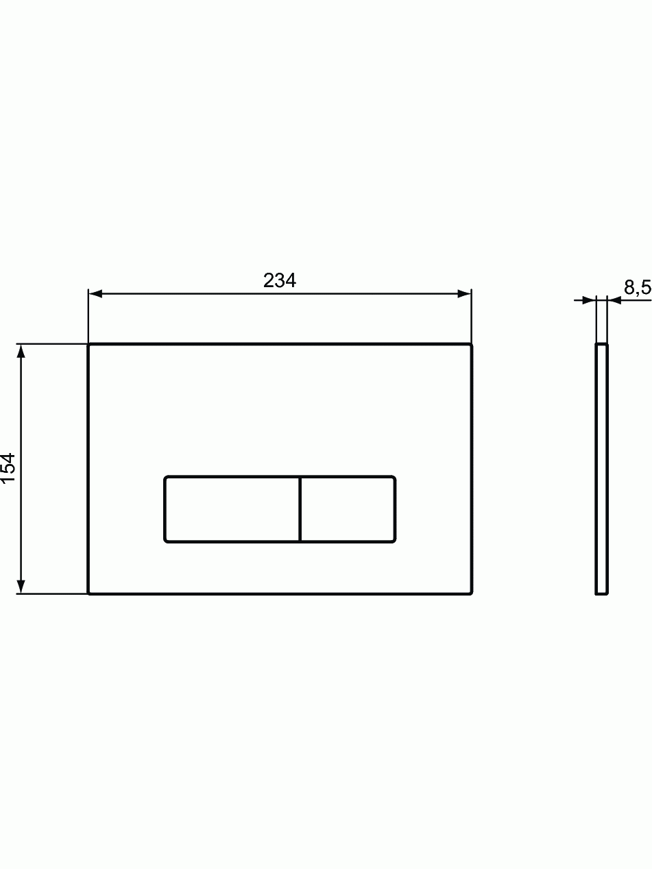 WC klavišas Ideal Standard ProSys, Mechaninis, Oleas M2, Silk Black juodas matinis 2 WC klavišas Ideal Standard ProSys, Mechaninis, Oleas M2, Silk Black juodas matinis 2