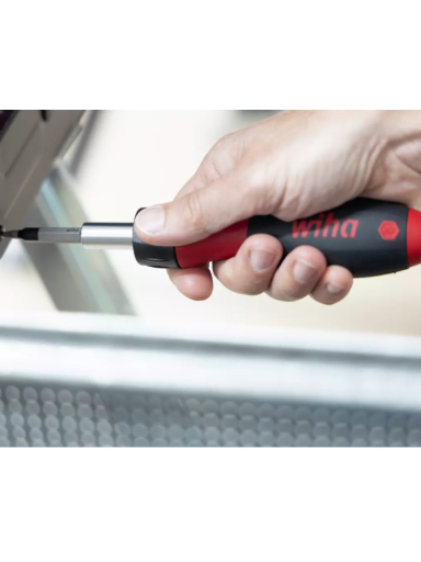 WIHA Terkšlinis atsuktuvas su antgalių laikikliu „SoftFinish®“, perjungiamas, 1/4 colio antgaliams