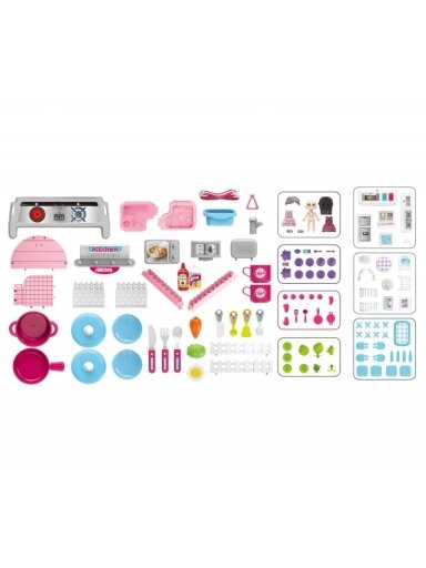 WOOPIE Dollhouse 3in1 nešiojama virtuvė kuprinėje