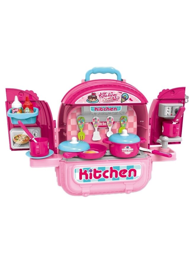 WOOPIE Dollhouse 3in1 nešiojama virtuvė kuprinėje 4