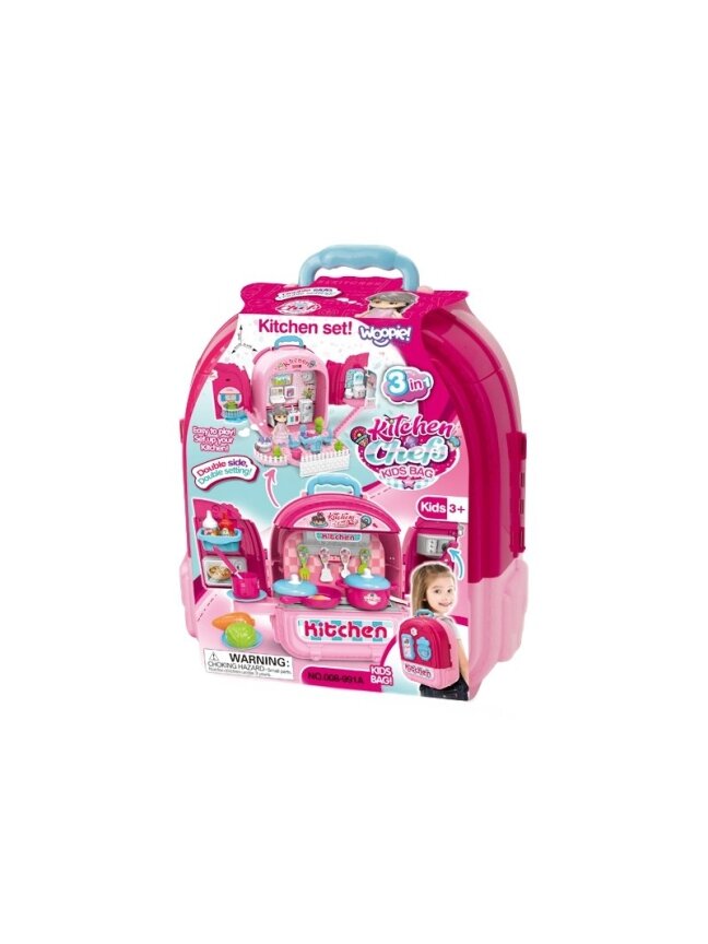 WOOPIE Dollhouse 3in1 nešiojama virtuvė kuprinėje 6