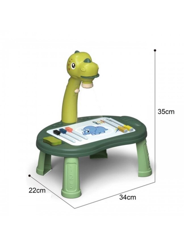 WOOPIE piešimo lentos dinozaurų projektorius 24 raštai + 2 žaidimai 6 WOOPIE piešimo lentos dinozaurų projektorius 24 raštai + 2 žaidimai 6