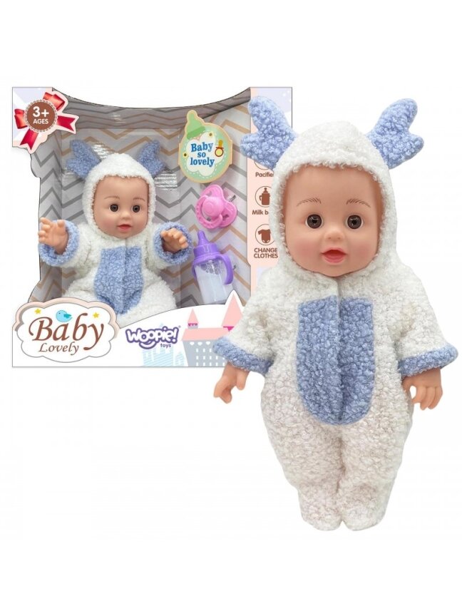 WOOPIE ROYAL Lalka Bobas w Ubranku Reniferek + Akcesoria 28cm WOOPIE ROYAL Lalka Bobas w Ubranku Reniferek + Akcesoria 28cm