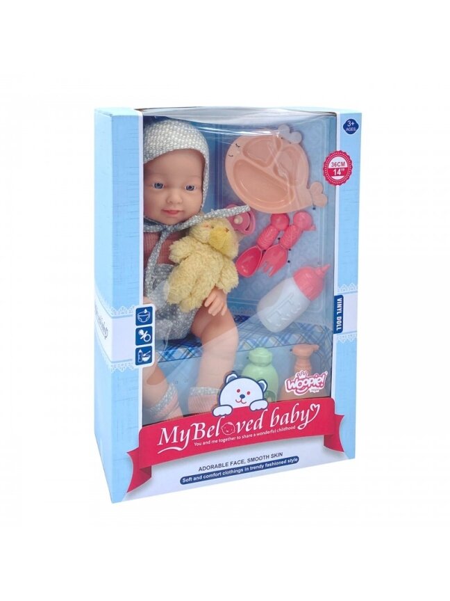 WOOPIE ROYAL lėlė kūdikiui, 36 cm, su meškiuku, maitinimo priedai 13 WOOPIE ROYAL lėlė kūdikiui, 36 cm, su meškiuku, maitinimo priedai 13