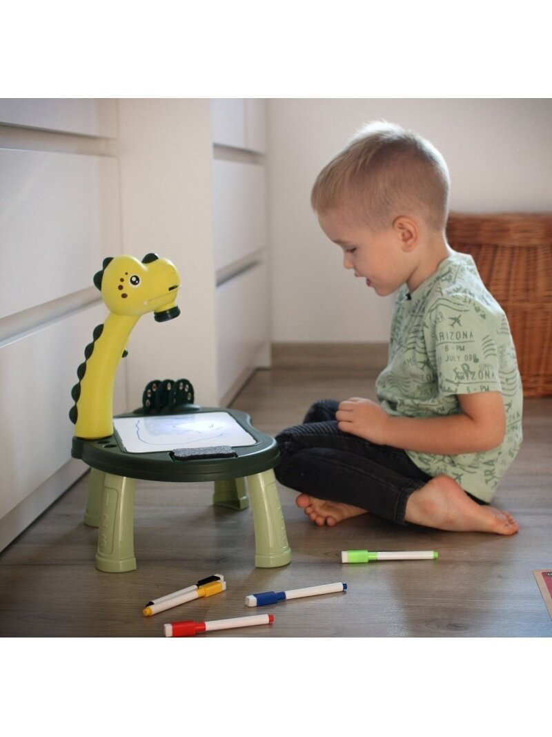 WOOPIE piešimo lentos dinozaurų projektorius 24 raštai + 2 žaidimai 4