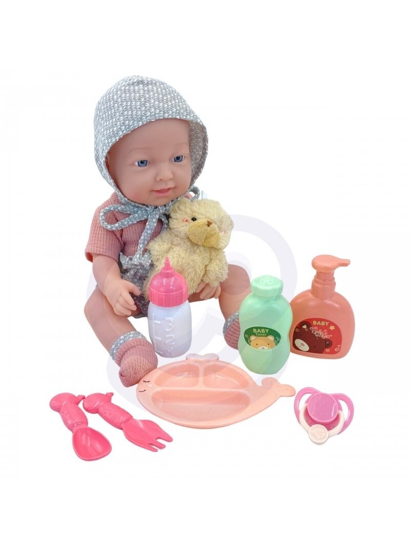 WOOPIE ROYAL lėlė kūdikiui, 36 cm, su meškiuku, maitinimo priedai 8 WOOPIE ROYAL lėlė kūdikiui, 36 cm, su meškiuku, maitinimo priedai 8
