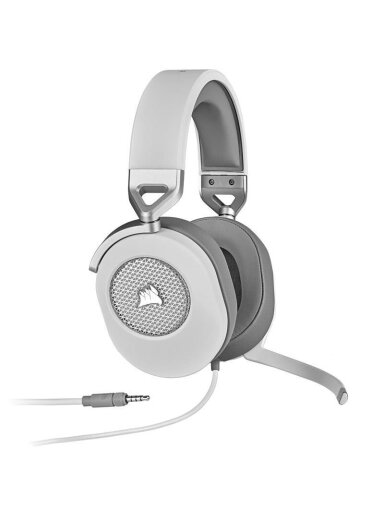 Žaidimų ausinės Corsair HS65 Surround, baltos