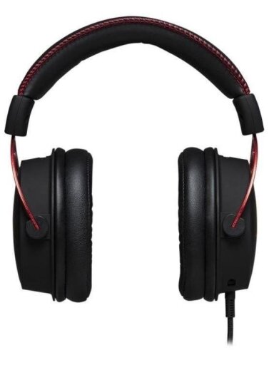Žaidimų ausinės Kingston Alpha Pro, juodos/raudonos