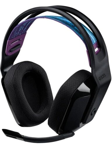 Žaidimų ausinės Logitech G535 Lightspeed, juodos