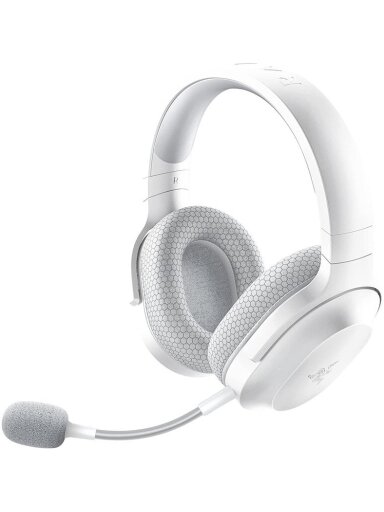 Žaidimų ausinės Razer Barracuda X Mercury, baltos