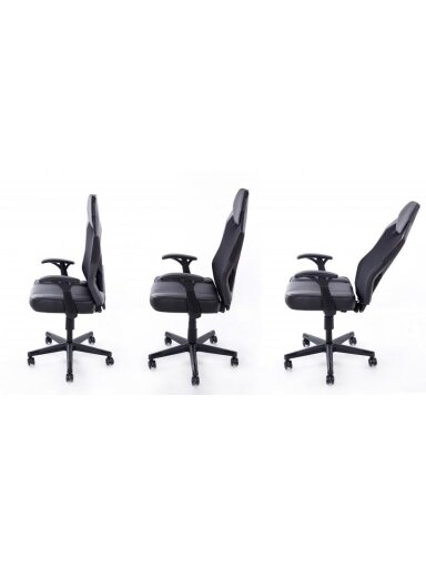 Žaidimų Kėdė PARTNER FURNITURE Juodai Pilka BM1002