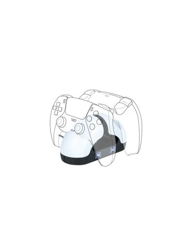 Žaidimų pultas Nacon DUAL CHARGER DUALSENSE, balta/juoda