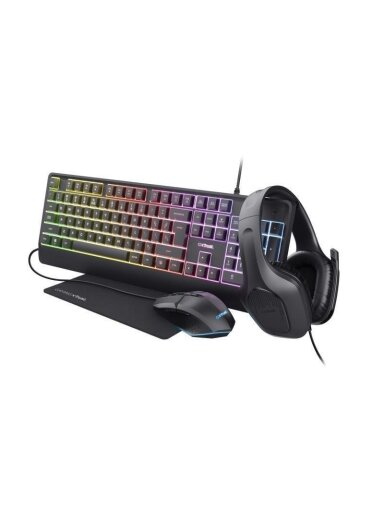 Žaidimų rinkinys Trust GXT 792 QUADROX EN, juoda