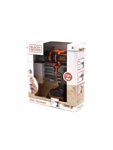Žaislinis meistro įrankis, gręžtuvas Smoby Black & Decker