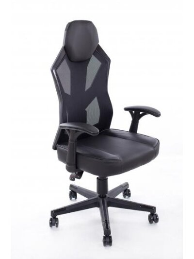 Žaidimų Kėdė PARTNER FURNITURE Juodai Pilka BM1002 Žaidimų Kėdė PARTNER FURNITURE Juodai Pilka BM1002