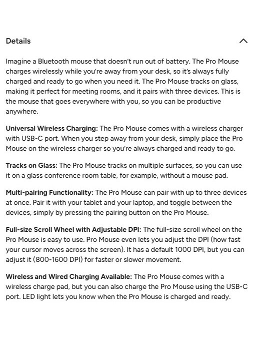 ZAGG-Promouse- Wireless Mouse & Wireless Charge Pad-Charcoal 4