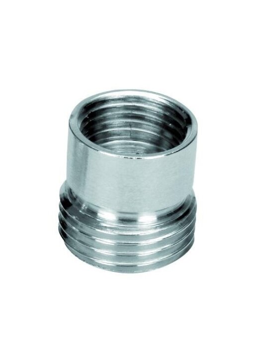 Žalvarinis chromuotas perėjimas 1/2"X3/4", vidinis/išorinis Žalvarinis chromuotas perėjimas 1/2"X3/4", vidinis/išorinis