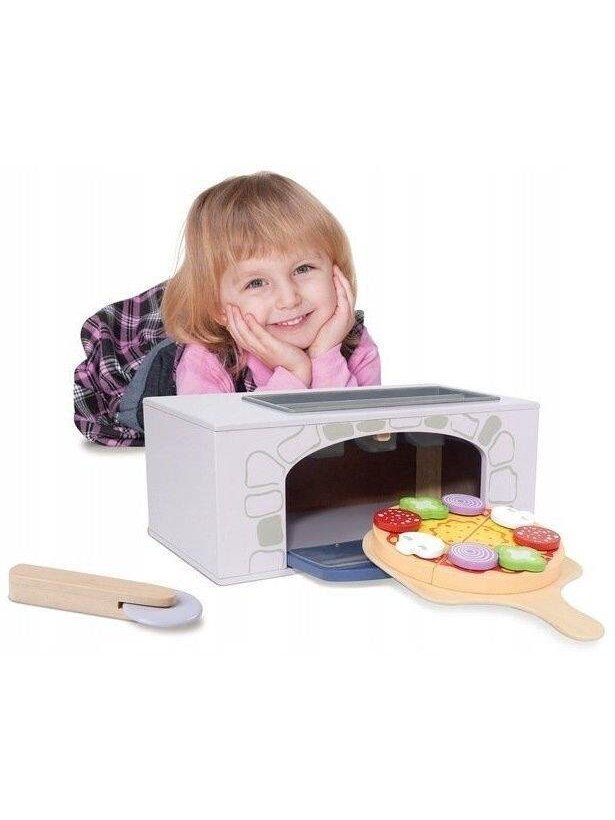 Žaislinė buitinė technika, picerija EcoToys, balta/pilka 2