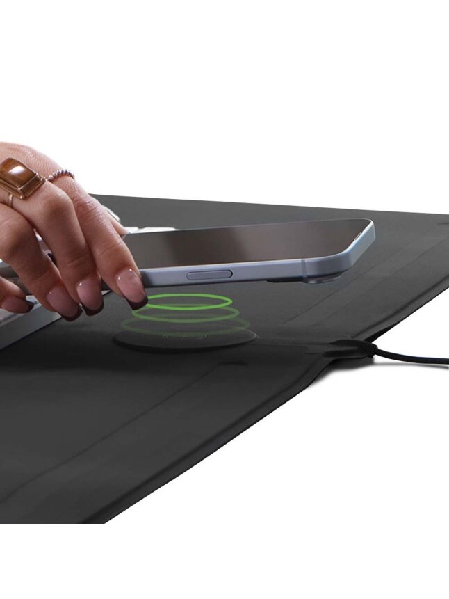 ZAGG Desk Mat with wireless charging Black 2