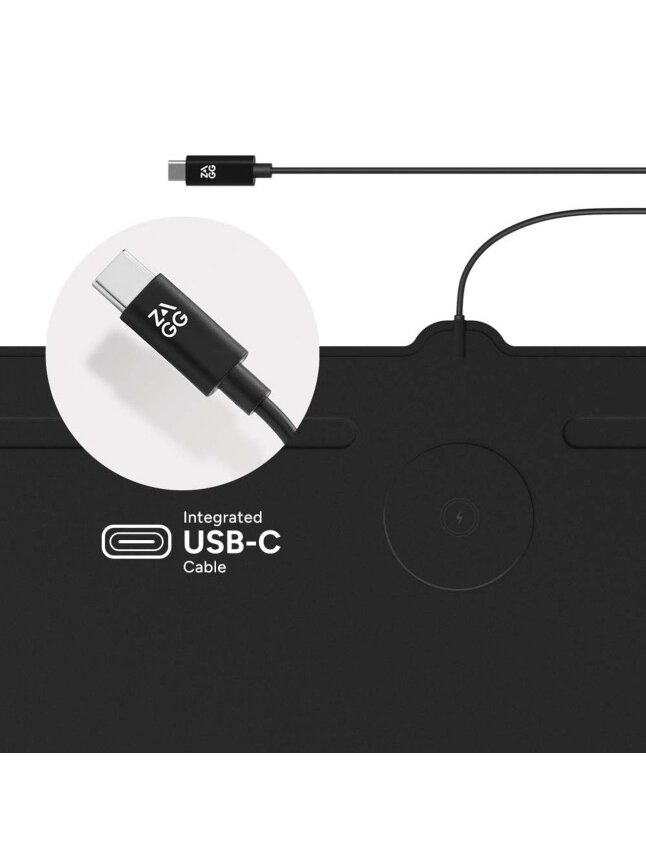 ZAGG Desk Mat with wireless charging Black 3