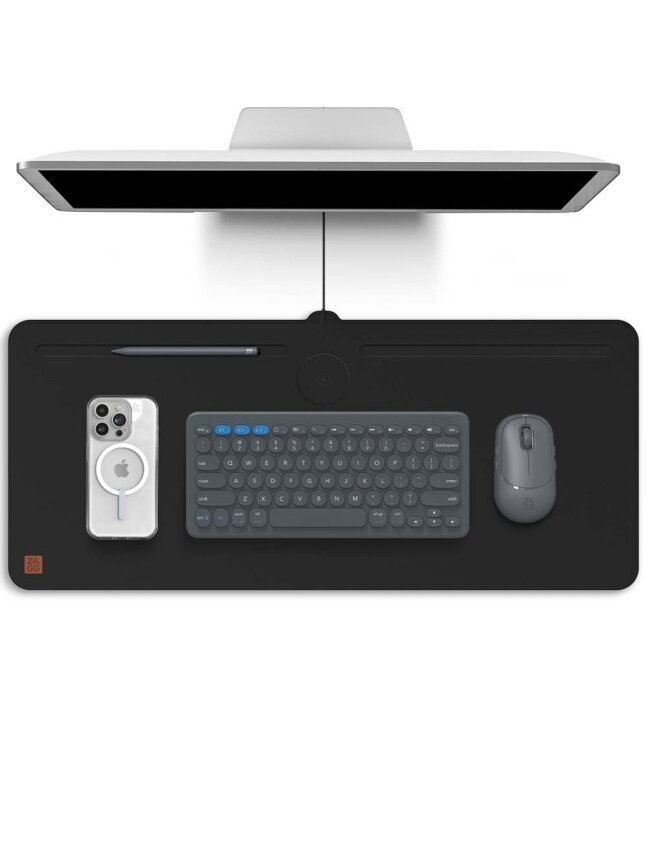 ZAGG Desk Mat with wireless charging Black