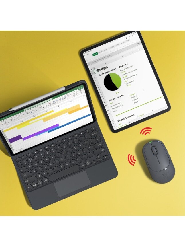 ZAGG-Promouse- Wireless Mouse & Wireless Charge Pad-Charcoal 1