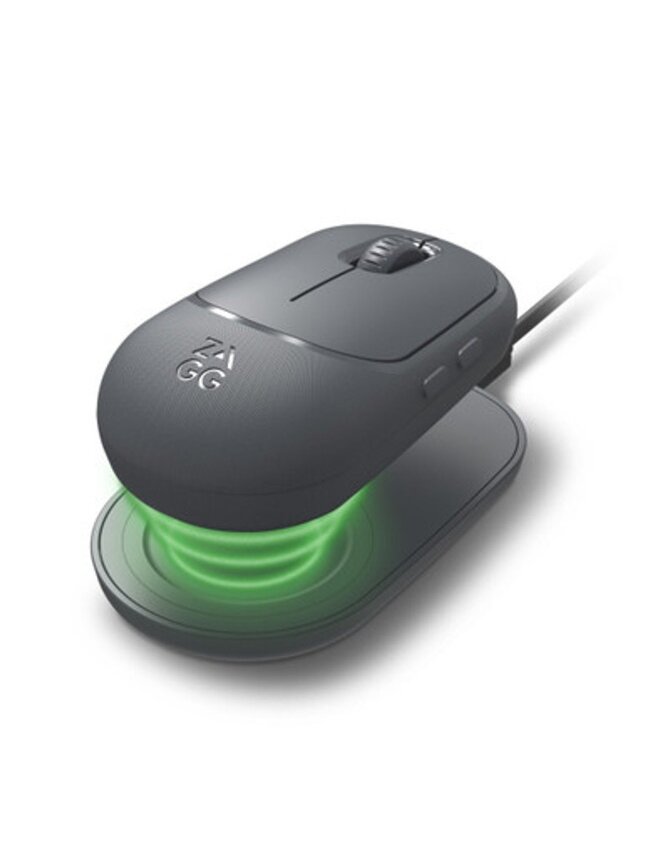 ZAGG-Promouse- Wireless Mouse & Wireless Charge Pad-Charcoal