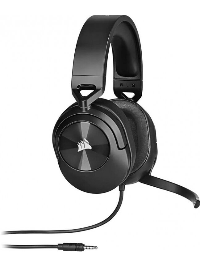 Žaidimų ausinės su lankeliu Corsair HS55, juodos Žaidimų ausinės su lankeliu Corsair HS55, juodos