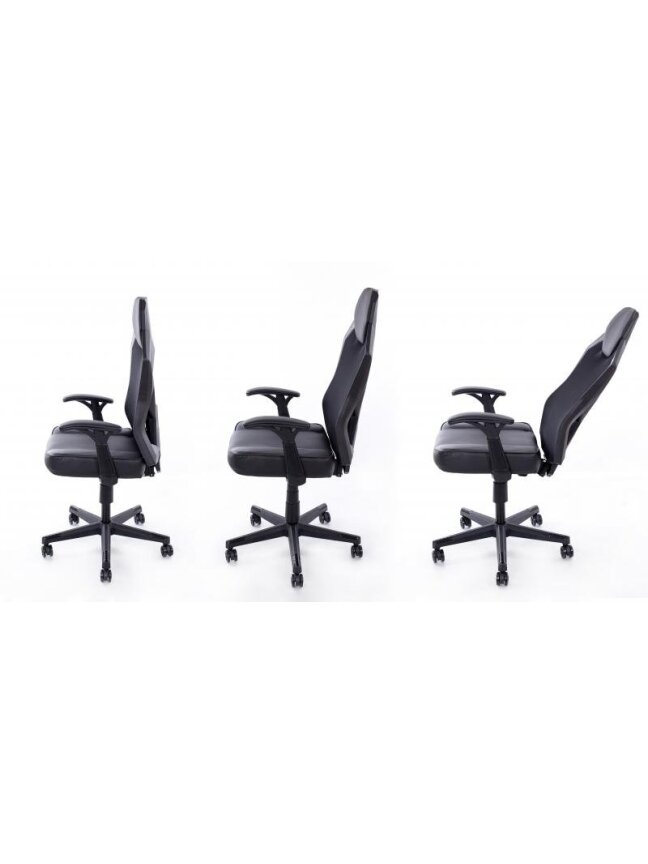 Žaidimų Kėdė PARTNER FURNITURE Juodai Pilka BM1002 1