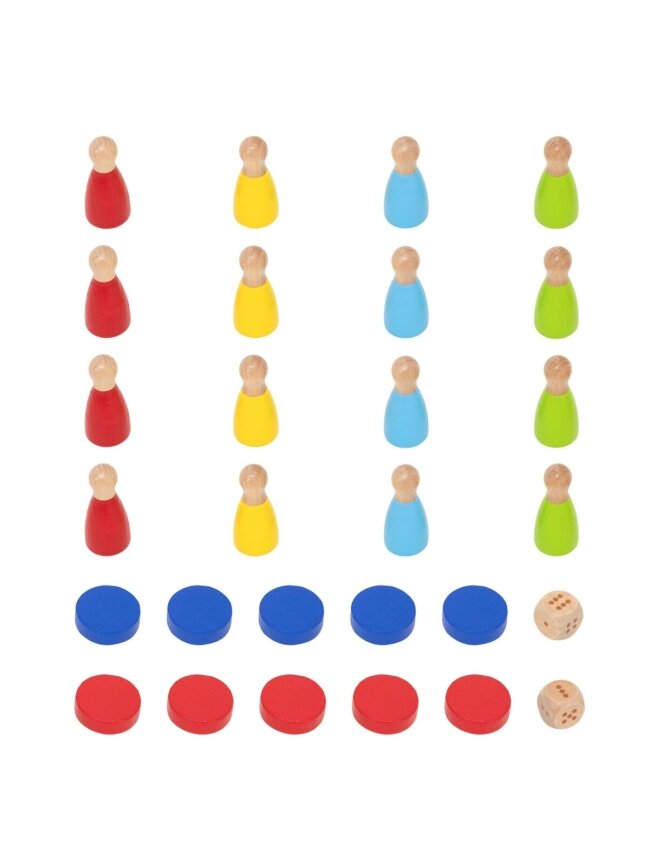 Žaidimų stalas vaikams medinis 4-in-1 ledo ritulys, kerlingas, boulingas ir Ludo 9