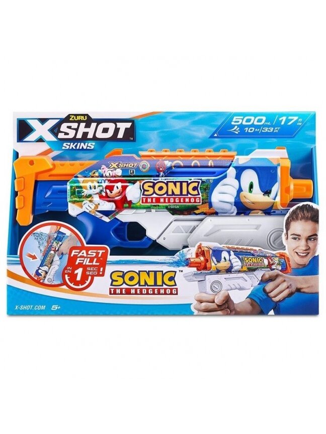 Žaisl vandens šautuv XSHOT NANO FAST-FILL SKINS SONIC 118107 2 Žaisl vandens šautuv XSHOT NANO FAST-FILL SKINS SONIC 118107 2