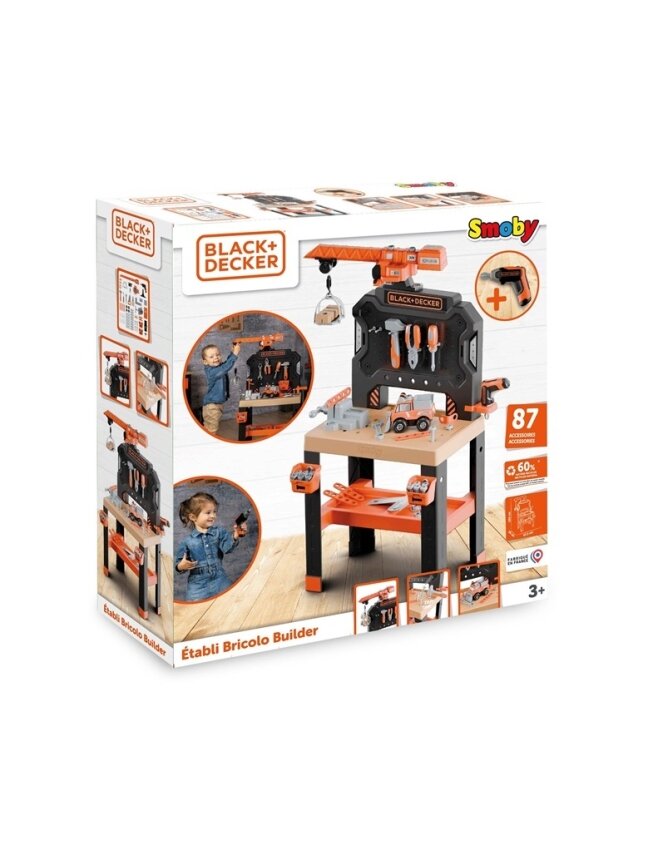 Žaislinis dirbtuvių stalas, - Smoby Black+Decker