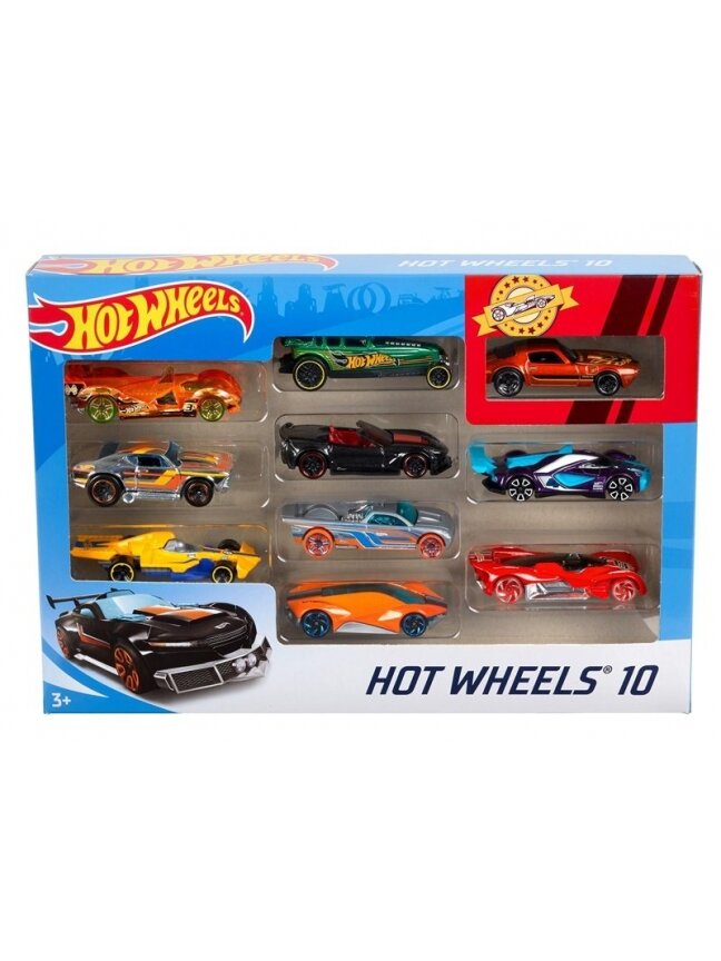 Žaislinis mašinėlių rinkinys Hot Wheels 54886, 10vnt. 2 Žaislinis mašinėlių rinkinys Hot Wheels 54886, 10vnt. 2