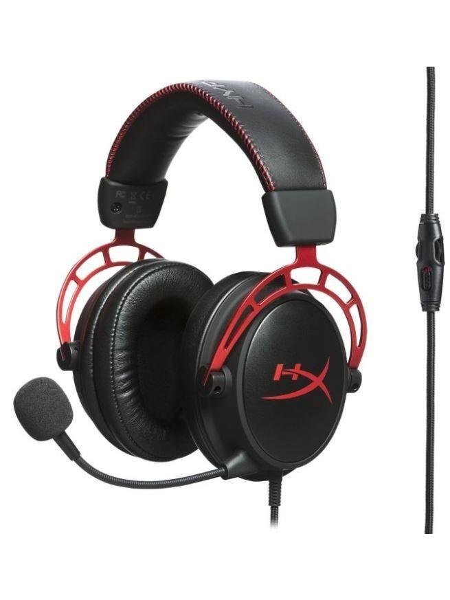 Žaidimų ausinės Kingston Alpha Pro, juodos/raudonos 1 Žaidimų ausinės Kingston Alpha Pro, juodos/raudonos 1