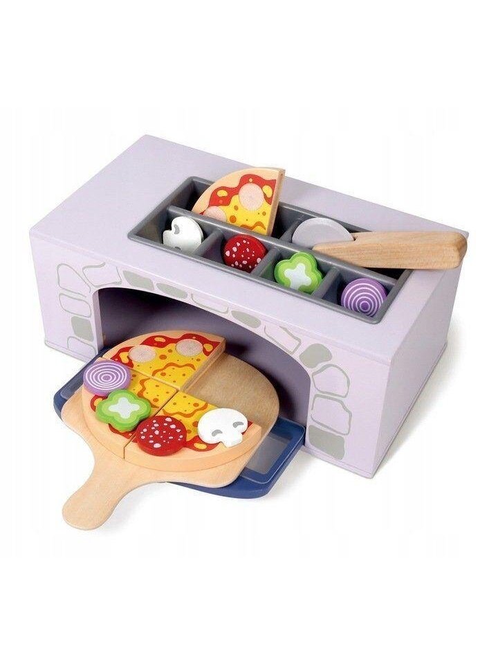 Žaislinė buitinė technika, picerija EcoToys, balta/pilka Žaislinė buitinė technika, picerija EcoToys, balta/pilka