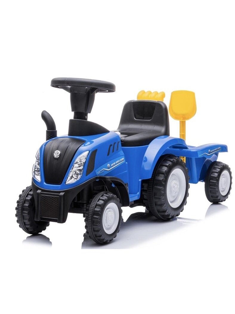 Žaislinis paspiriamas traktorius NEW HOLLAND 658T, mėlynas