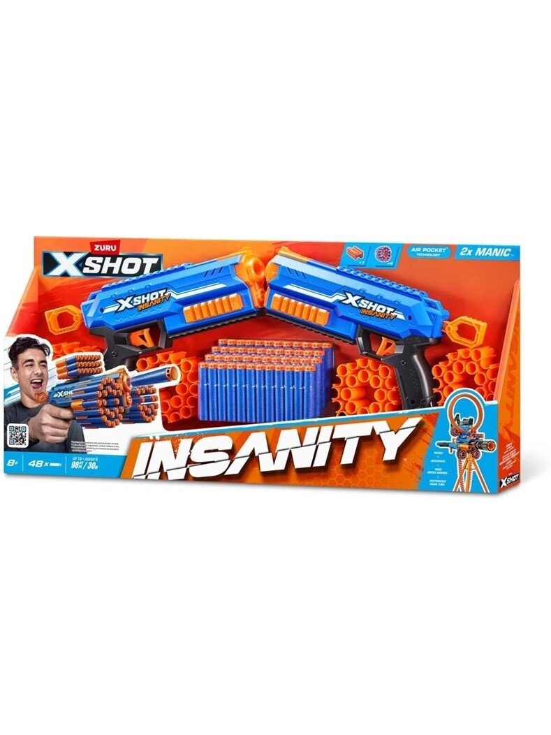 ŽAISL ŠAUTUV XSHOT INSANITY DOUBLE MANIC 1 ŽAISL ŠAUTUV XSHOT INSANITY DOUBLE MANIC 1