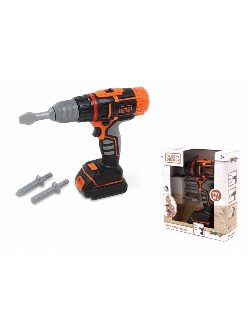 Žaislinis meistro įrankis, gręžtuvas Smoby Black & Decker Žaislinis meistro įrankis, gręžtuvas Smoby Black & Decker