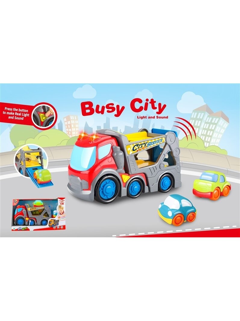 Žaislinis automobilis Busy City DHTS10359J, raudona 1 Žaislinis automobilis Busy City DHTS10359J, raudona 1