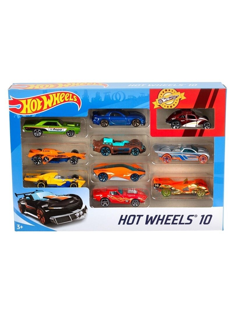 Žaislinis mašinėlių rinkinys Hot Wheels 54886, 10vnt. 1 Žaislinis mašinėlių rinkinys Hot Wheels 54886, 10vnt. 1